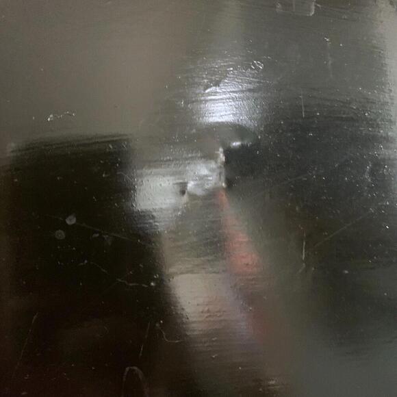 VTG Large Folk Art Toleware Tray Black Hand Painted Fruit 22x17.5” AAFA Cottage - Picture 10 of 12